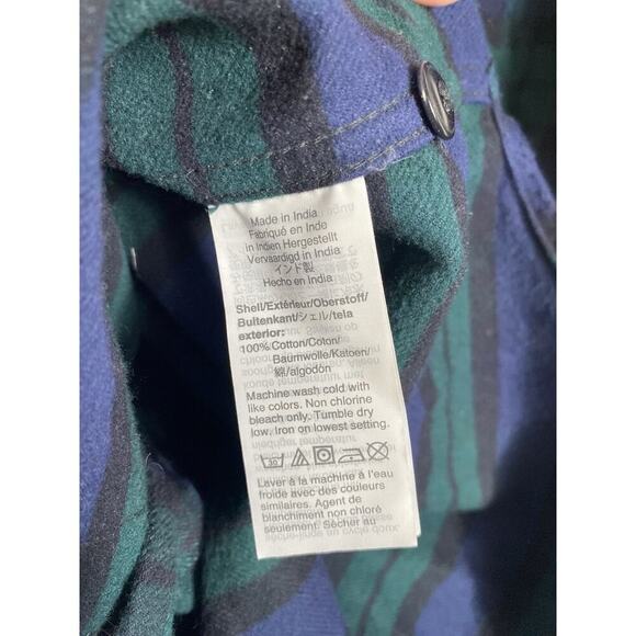 J Crew Flannel Shirt Medium Slim Mens Button Up Black Watch Plaid Academia Prep - Picture 8 of 12